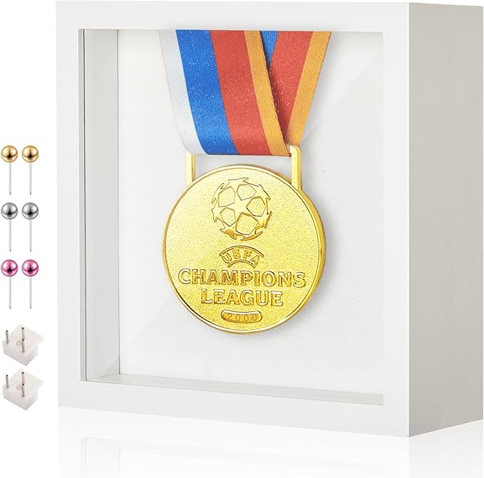 5x5 Mini Shadow Box Display Case Picture Frame with Soft Linen Back,Small Deep White Shadow Box 5x5 for Flowers Medal Display Case Jersey pet Graduation Memorabilia Baby Ltems Crafts Photos