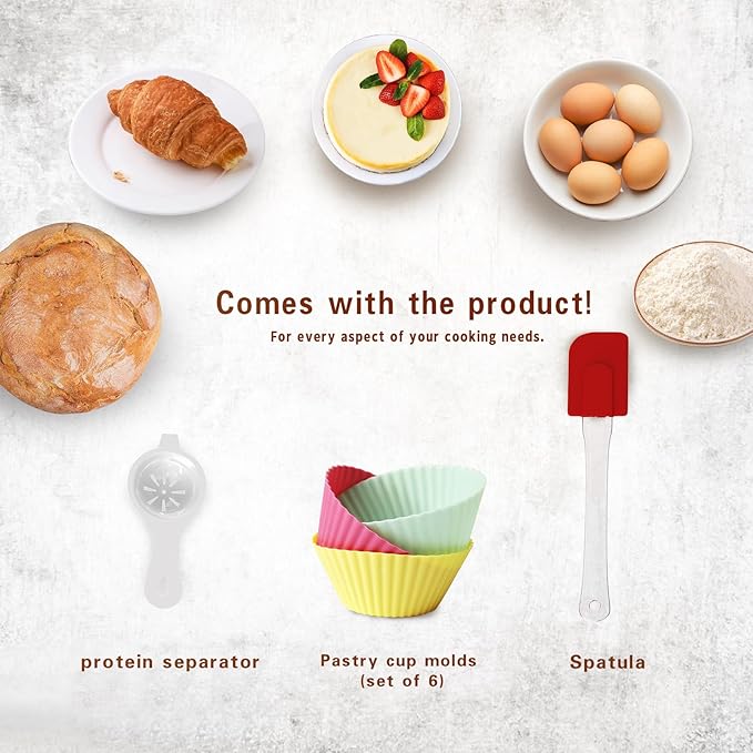 Electric Stand mixer, 9.5QT 660W 6 Speeds Tilt-Head Dough Mixers, Bread Mixer with Dough Hook, Whisk, Beater, Splash Guard for Baking Bread, Cake, Cookie, Pizza, Muffin, Salad and More (Silvery)