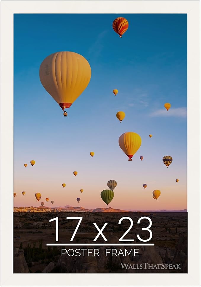 wallsthatspeak 17x23 White Picture Frame for Puzzles Posters Photos or Artwork
