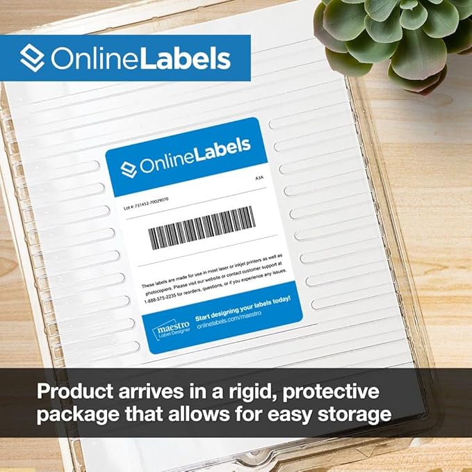 2.5" Round White Matte Labels - Permanent - for Candle/Jar Lids, Product & Favor Labels - 12,000 Circle Stickers (1,000 Sheets) - OL350WX - Compatible with Inkjet & Laser Printers - OnlineLabels