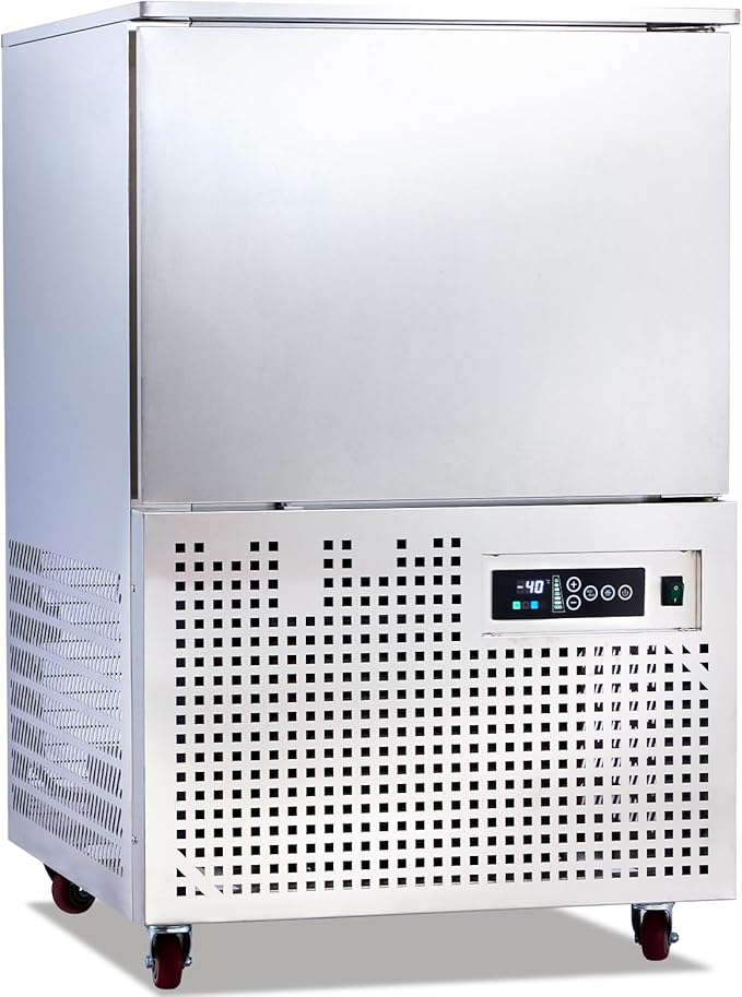 Commercial Blast Chiller 5 Trays, Shock Freezing Blast Chiller & Freezer Heavy Duty, Flash Freezer for Ice Cream, Seafood, Desserts, Meat-Lowest Temperature -40°C