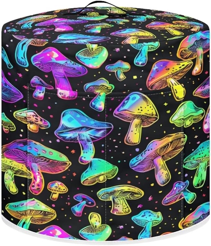 Flashideas Art Mushroom Pressure Cooker Cover, Kitchen Appliance Dust Cover, Rice Cooker Protective Cover with Pocket, Suitable for Air Fryer Cover, Toaster Cover, Oven Cover