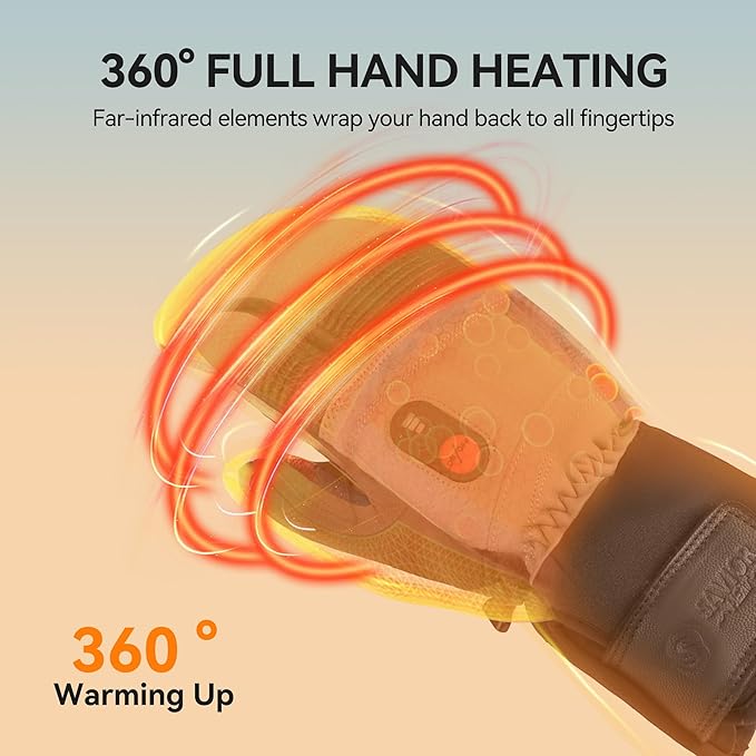 SAVIOR HEAT Heated Ski Mittens 3-Finger Gloves Electric Rechargeable Battery Mitts for Men Women Kids Winter Snowboard Motorcycle Skating Camping Hunting