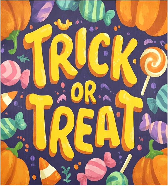 Halloween Candy Pumpkin Darkblue Dishwasher Magnet Cover for Front Panel Magnetic Dishwasher Cover Decorative Refrigerator Magnet Covers Dishwashers Magnetic Sticker for Home Kitchen, 23" x 26"
