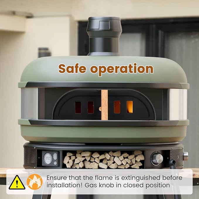 Dome Pizza Oven Door with Rope Seal, Sliding Vent Control, Compatible with Gozney Dome and Dome S1,Specifically Designed for Dome Ovens