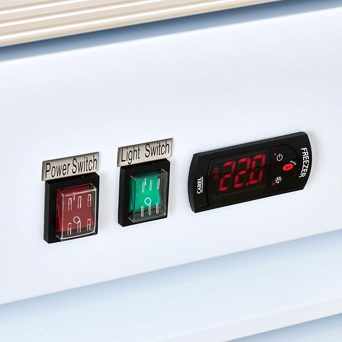 Kratos Commercial Freezer Display Merchandiser- 1 Door, 27" W, White (67K-217)
