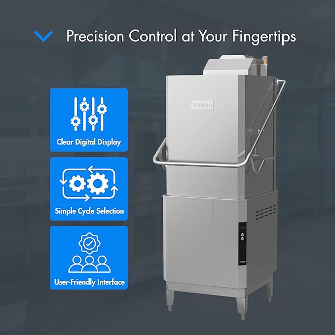 CX20HVG-208/3 Premier Series Ventless Dishwasher, Door Type Commercial Dishwasher with Extra High Hood, VaporGuard 2.0, Quad-Arm Wash, 60 Racks/Hr, Stainless Steel, 208V 3PH, 1.5 HP