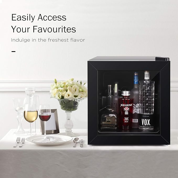 Northair Mini Freezer 1.1 Cu Ft with Glass Display Door 7 Temperature Settings for Ice Cream/Breast Milk/Sea Food/High-alcohol Liquor