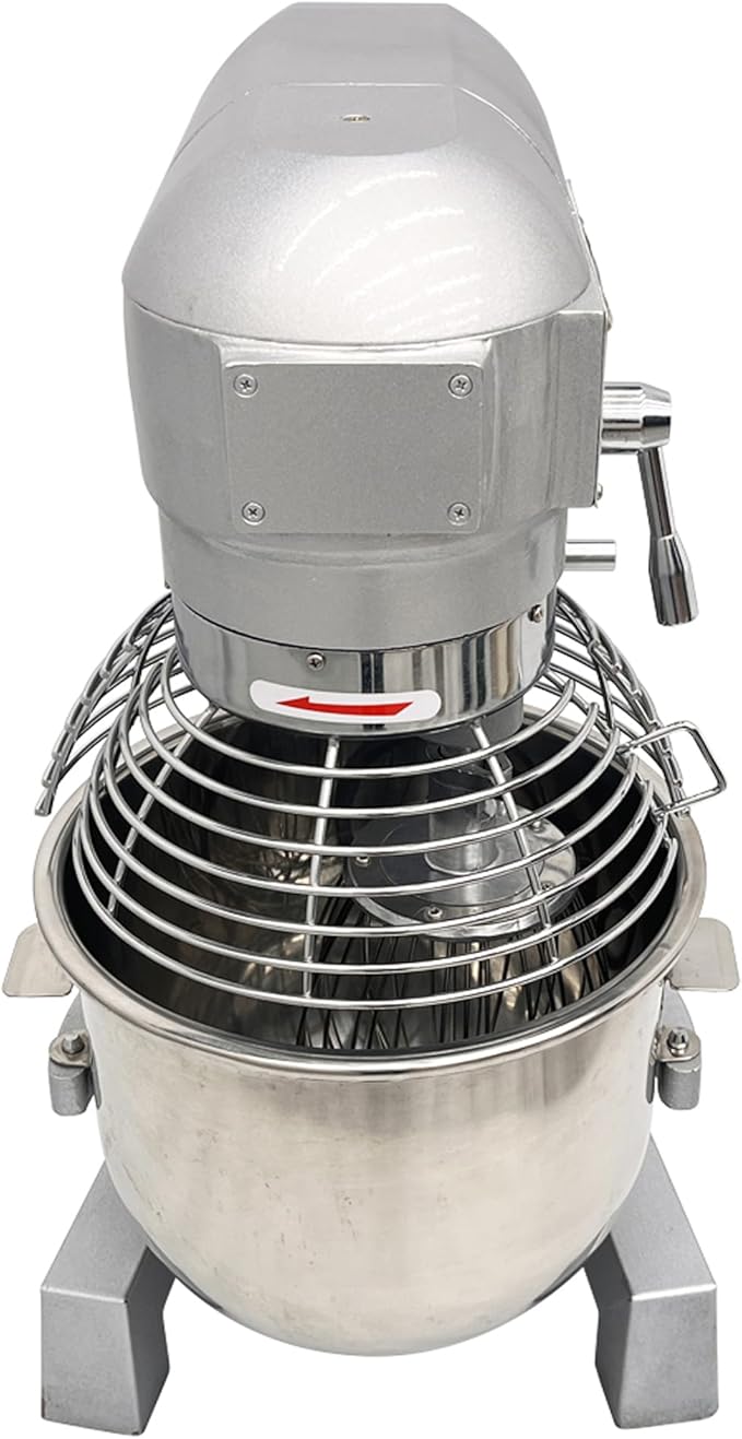 TECHTONGDA Commercial Stand Food Mixer, 20L Dough Mixer Machine, 3-Speed Adjustable Heavy Duty Electric Food Mixer, Dough Kneading Machine with Stainless Steel Bowl, Dough Hook Whisk Beater Included