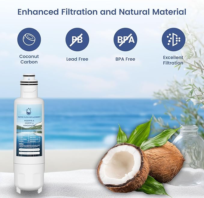 HX2019FR-A Water Filter Replacement, Compatible with Hisense HX2019FR-A, HX2019F-A, HRM260N6TSE, HRFD560SW, HRCD585BW, HRFD634BW, HRCD650BW, HRCD586TBWB and Mora MRM260N6TSE Pack of 2
