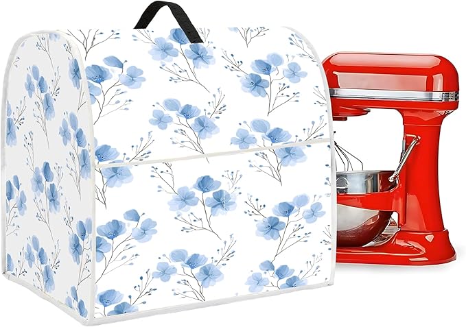 Mixer Dust Cover for 6-8 Qt Stand Mixer, Cloth Cover with 2 Storage Pockets for Stand Mixer Protective Covers Large for 6-8 Quart Mixer