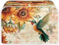 Hummingbird Sunflower Print 4 Slice Toaster Cover for Home Dust Fingerprint Protection for Kitchen Small Appliance