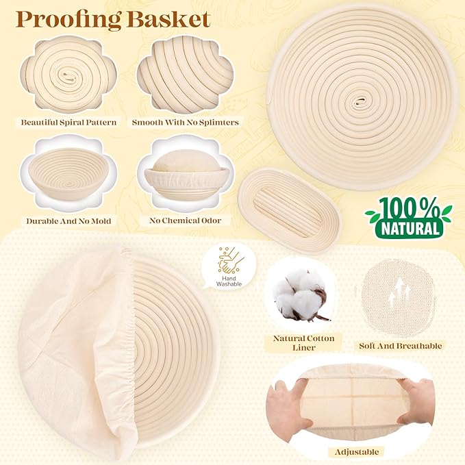 Sourdough Starter Kit, Sourdough Bread Baking Supplies, Sourdough Kit Home and Kitchen, Sourdough Starter Jar, Sourdough Jar, Bread Proofing Basket, Sourdough Bread Basket, Sour Dough Kit Tools