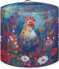 Rooster Flower Print Dust Cover for 3 Quart Instant Pot and Extra Accessories, Dust Proof Easy to Clean Pressure Cooker Cover Electric Appliance Cover Air Fryer Accessories with Pocket