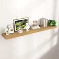 Floating Shelves for Wall 55"W x 10"D x 1.5"H, Long Engineered Wood Wall Shelves with Invisible Brackets for Living Room Bedroom Bathroom Office Kitchen Decor and Storage, Oak Finish, Set of 1