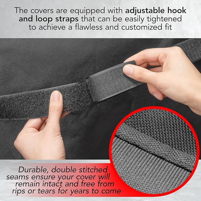 Heavy Duty BBQ Grill Cover for Outdoor Grill, 58 Inch – Waterproof, Weather Resistant, UV & Fade Resistant with Adjustable Straps – Gas Grill Cover for Weber, Charbroil, etc. Charcoal