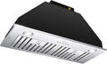 MCBON Range Hood Insert 30 Inch, 600 CFM Range Hood Insert, Vent Hood Insert, Ducted/Ductless Convertible Range Hood Insert, Stainless Steel Range Hood, Black Insert Range Hood 30 Inch, IE71-BLACK-30