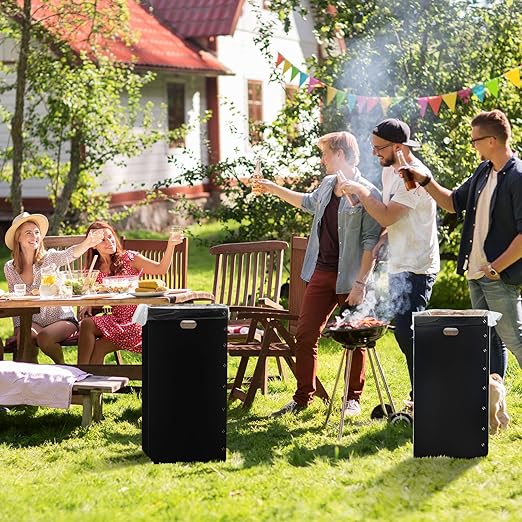 Nosiny 20 Pcs 13 Gallon Disposable and Reusable Corrugated Cardboard Trash Cans for Events, Recycling Bins Bulk with Trash Bags, Cardboard Garbage Boxes for Parties, 12 x 12 x 20 (Black)