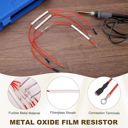 MECCANIXITY Universal Rice Cooker Temperature Fuse, 216°C 10A 250V Metal Thermal Fuse with Terminal and Ring Terminal Fiberglass Sleeving for Electric Pressure Cooker Repair Part