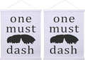 Artmag 2 Pack Magnetic Poster Hanger Frame, 22x34 22x28 22x30 Light Wood Wooden Magnet Canvas Artwork Print Dowel Poster Hangers Frames Hanging Kit (White, 22",2 Packs)