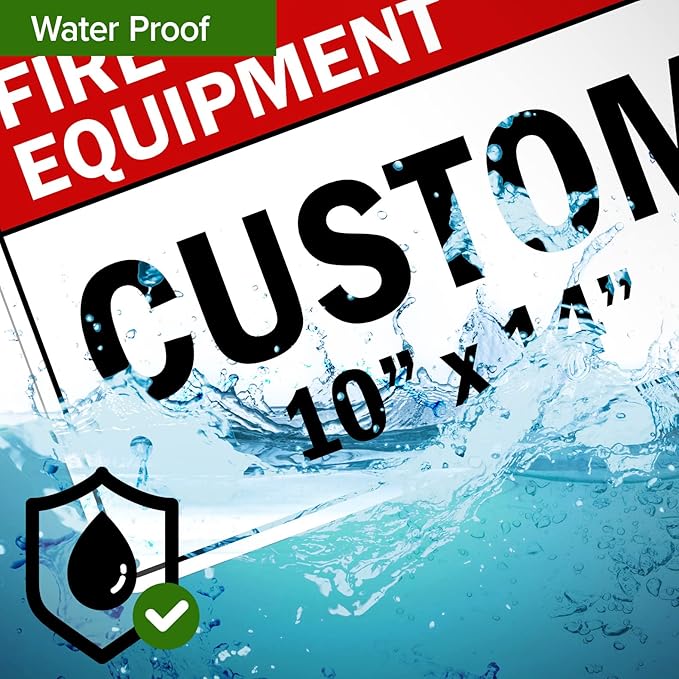 Custom Fire Equipment Sign, Ansi Sign, Osha Compliant, 10x14 Inches, Rust Free .040 Aluminum, Fade Resistant, Made in USA by My Sign Center