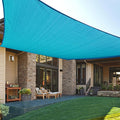LOVE STORY Custom Size 17' x 18' Turquoise Blue Sun Shade Sail Canopy Commercial Rectangle Sail Shade Fabric for Patio Garden Backyard Pool (Customized)