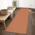 IOHOUZE Washable Runner Rug 2x6 Non Slip Runners for Hallways Entryway Runner Indoor, Kitchen Rugs Woven Cotton Floor Carpet for Kitchen Hall Entrance Bedroom, Rustic Orange