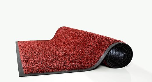 Guardian Platinum Series Indoor Wiper Floor Mat, Rubber with Nylon Carpet, 2'x3', Brown