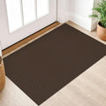IOHOUZE Small Area Rug 2x3 Washable Woven Rugs for Entryway Non Slip Rubber Backed Front Door Rugs Indoor Doormat Throw Rug Floor Carpet for Entrance Kitchen, Brown