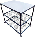All-in-One Outdoor Pizza Oven & Grill Cart - Rolling Prep Table for Blackstone Griddles, Ninja Woodfire Grills, and More