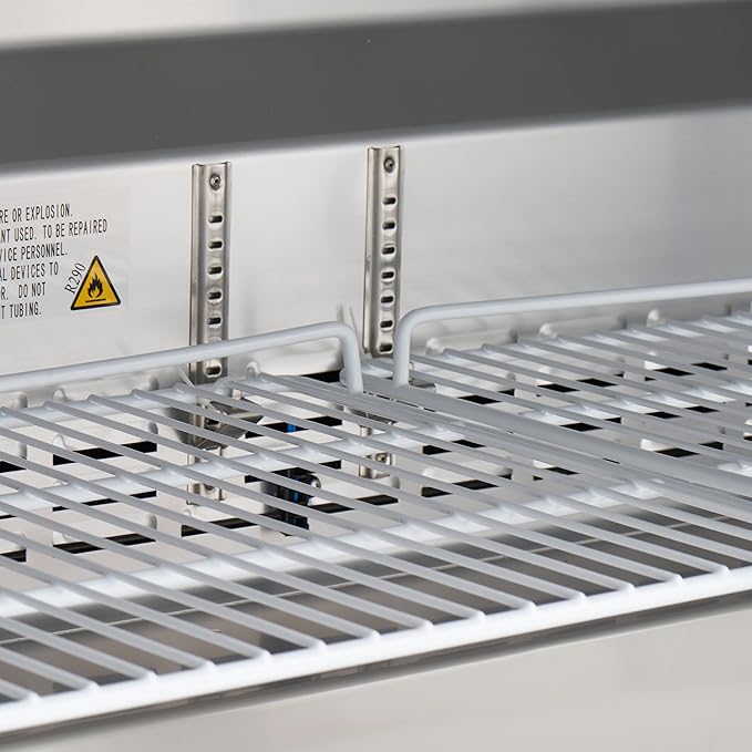 Kratos Commercial Refrigerator, Mega Top Sandwich/Salad Prep Table, 60" Wide Two Door Stainless Steel Refrigerated Prep Table with 24 Food Pan Capacity (67K-036)