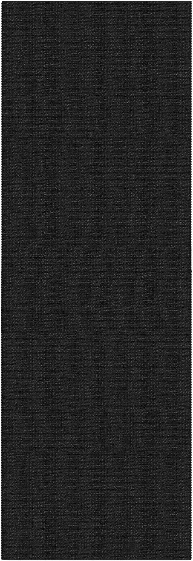 IOHOUZE Washable Runner Rug 2x7 Non Slip Runners for Hallways Entryway Runner Indoor, Kitchen Rugs Woven Cotton Floor Carpet for Kitchen Hall Entrance Bedroom, Black/Grey