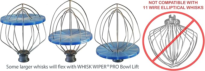 Whisk Wiper® PRO compatible with KitchenAid Bowl-Lift Stand Mixers - Mix Without The Mess - The Ultimate Stand Mixer Accessory - Only Compatible With 6-Wire Whisks (Color: Red)