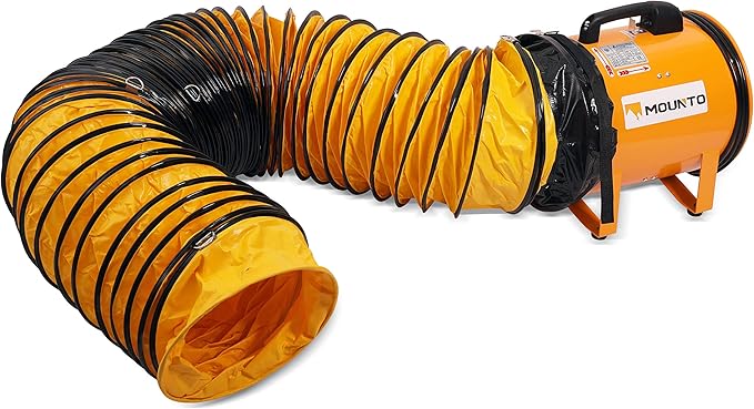 MOUNTO COMBO Heavy Duty Cylinder Fan with 25-foot Vinyl Hose (8inch)