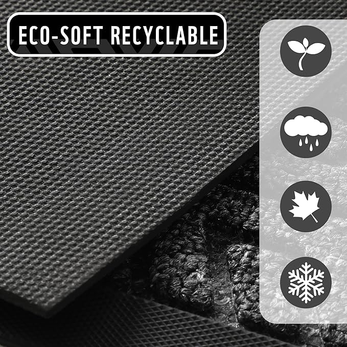 Yimobra Large Door Mat 47x24, All-Weather Waterproof Outdoor Mats for Front Door, Non Slip Rubber Doormat for Patio Proch Outside Entryway Indoor, Mix Grey
