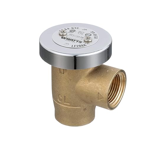 Watts LF288A Series 3/4" Lead-Free Brass Anti-Siphon Vacuum Breaker Backflow Preventer, Female NPT Inlet and Outlet, Silicone Disc Seat, Chrome Hood, Low-Flow Applications