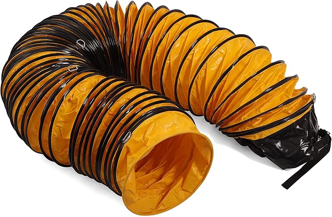 MOUNTO 25FT PVC Flexible Duct Hosing for Exhaust Fan (10inch w/o bag)