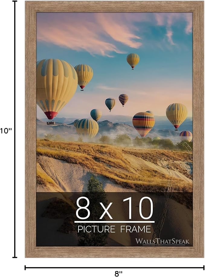 wallsthatspeak 8x10 Brown Barnwood Picture Frame for Puzzles Posters Photos or Artwork