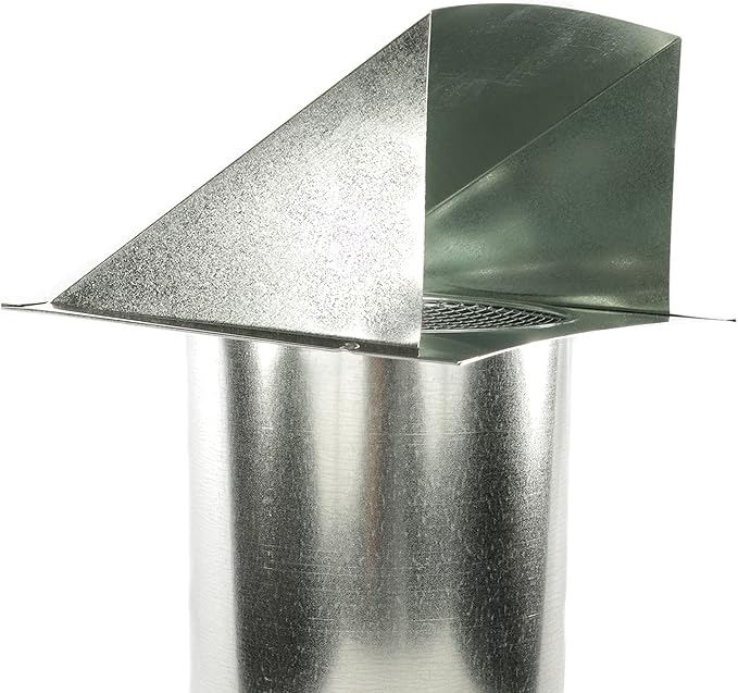 FAMCO Galvanized Steel Hooded Wall Vent with Screen, Used for Air Intake, Air Supply or Exhaust Applications