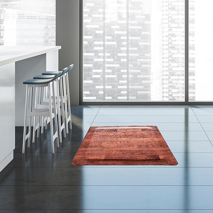 Rhino Mats, Softwoods Anti Fatigue Floor Mat, Commercial Grade Kitchen Mat, Standing Desk Mat, Office, Garage or Anywhere, Standing Comfort. (Oak, 3' x 3' x 1/2")