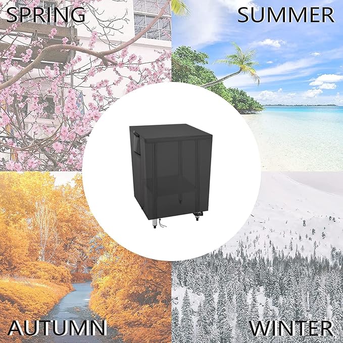 Outdoor Prep Table Cover 30 Inch, Waterproof Fadeproof UV Resistant Patio Stainless Steel Metal BBQ Table Cover All Season Protection for Outdoor Table -30 x 30 x 34 Inch