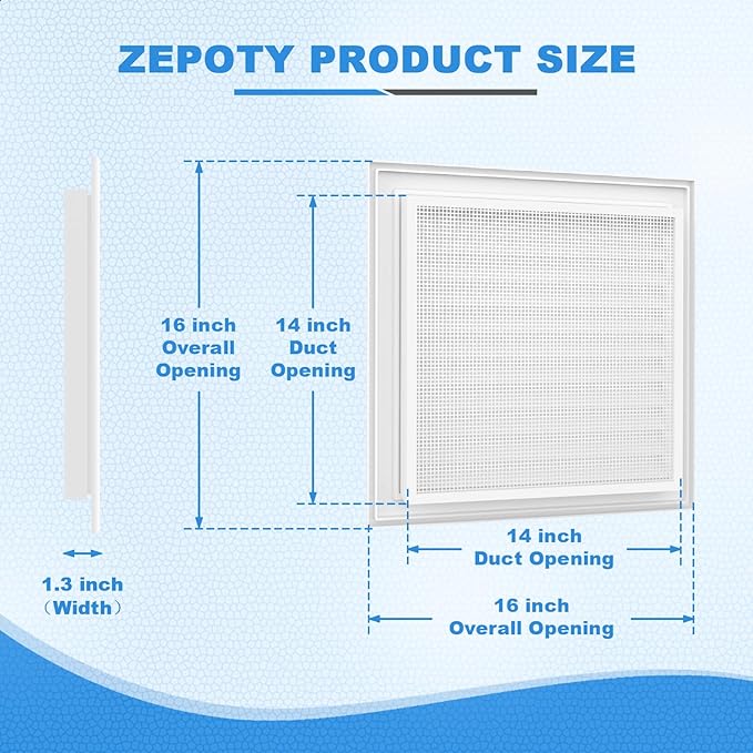 16"x16" Gable Vent Aluminum Alloy – Rust-Resistant Attic & Shed Vent with Metal Mesh Blocking Small Animals, Moisture Control & Strong Airflow, Opening 14"x14" White Paintable