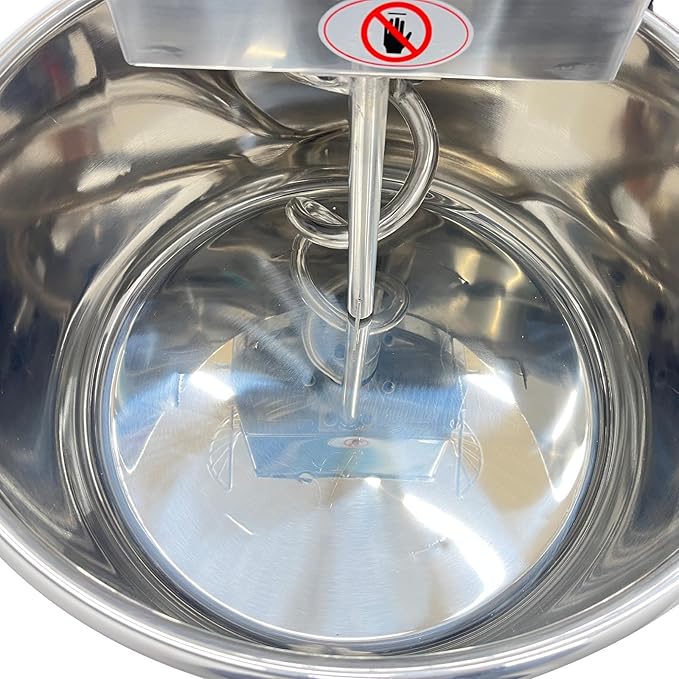 TECHTONGDA Commercial Dough Mixer Food Mixer with Time Setting, 40L Stainless Steel Stand Mixer for Bakery, Pizzerias & Kitchens, Heavy Duty Pizza & Bread Dough Mixer with Double Action, Double Speed