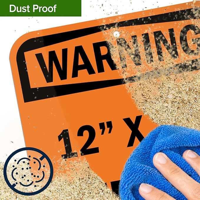 Custom warning Sign, OSHA Sign, 12x18 Inches, Rust Free .063 Aluminum, Fade Resistant, Made in USA by My Sign Center