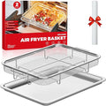 Air Fryer Basket for Oven, Air Fryer Basket and Stainless Steel Baking Tray Pant Oven Air Fryer Pan Rack for Cooking Baking Dishwasher and Broiling (15.3"x11")