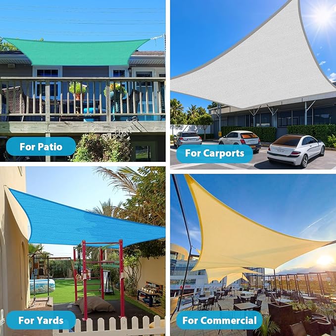 Amagenix Sun Shade Sail 20'X30' Curved Edge Outdoor Shade Canopy Black Breathable 95% UV Block Shade Cloth for Patio Garden Backyard (We Make Custom Size)