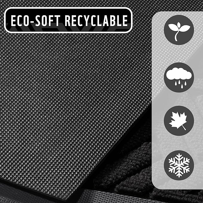 Yimobra Extra Large Door Mat 60x36, All-Weather Waterproof Outdoor Mats for Front Door, Non Slip Rubber Doormat for Patio Proch Outside Entryway Indoor, Black