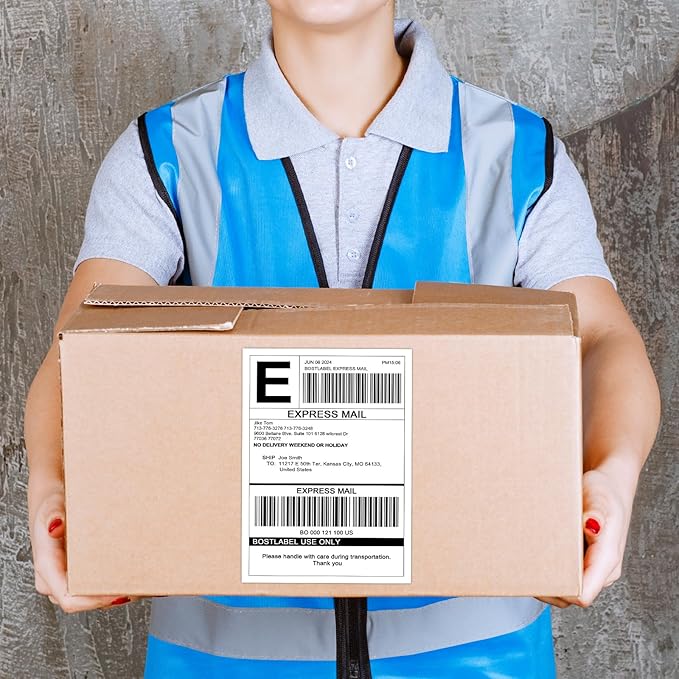 8.5"x5.5" Half Sheet Shipping Labels for Laser & Inkjet Printers, 500 Sheets 1000 Pcs Half Page Labels, Self Adhesive Mailing Address Stickers