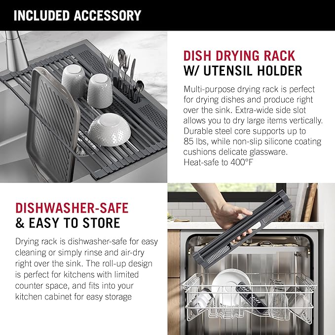 DELTA FAUCET Delta Lenta 30-inch Retrofit Farmhouse Apron Front 16 Gauge Stainless Steel Single Bowl Kitchen Sink for Undermount/Drop-In Installation with Accessories, 95J132-T30S-SS