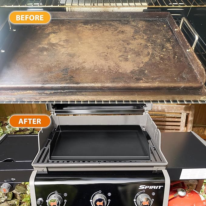Universal Cast Iron Griddle 23" X 16",Pre-Seasoned Nonstick Coating Stovetop Griddle For All Gas Grills And 4 Burner Range Oven,Cast Iron Grill Pan for Stove Top With Extra High Sidewalls